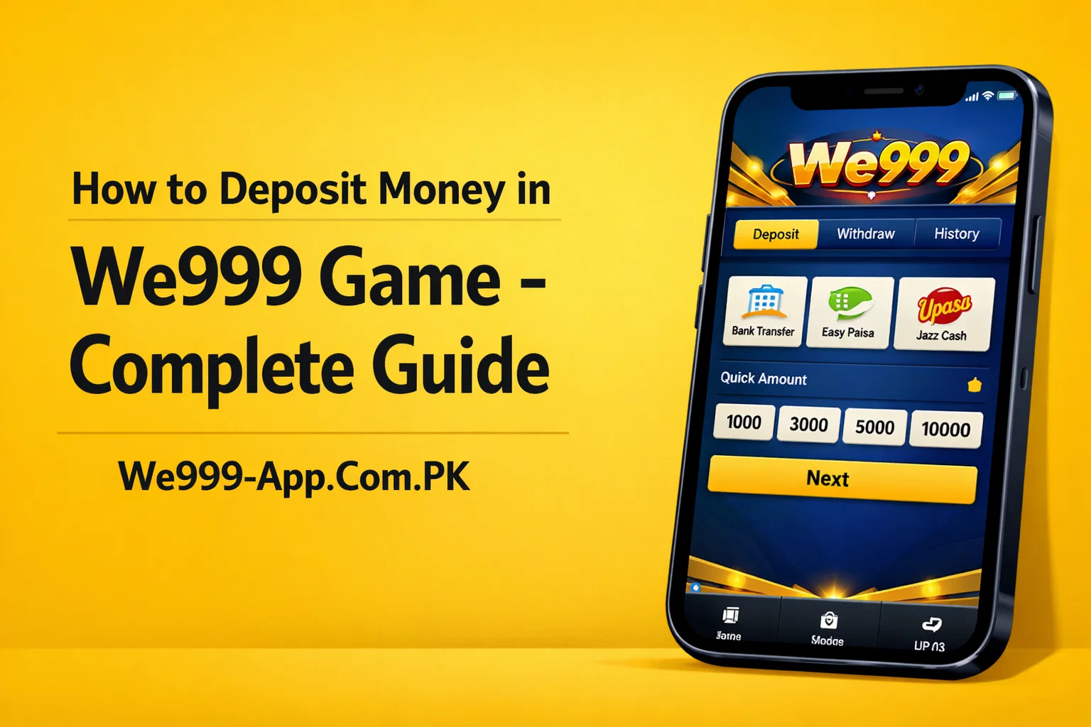 Deposit Money in We999 Game
